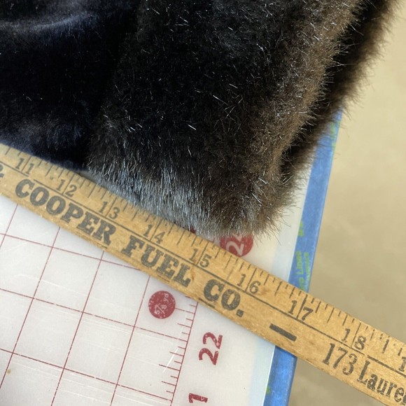 Vintage 60s Coat Womens Large Fur Collar Wool Accent‎ Buttons USA Union Made - Picture 12 of 12